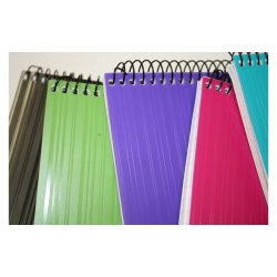 Kollegie Blok spiral A6 sort m Linier
